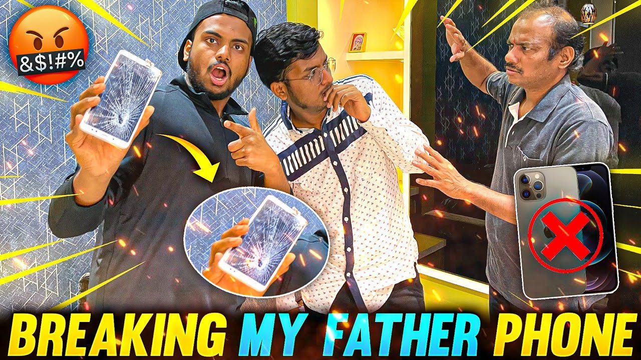 Breaking My Father's Phone Gone Wrong And Gifting Him New 60000 Rs Phone Vlog 😱 - Garena Free Fire