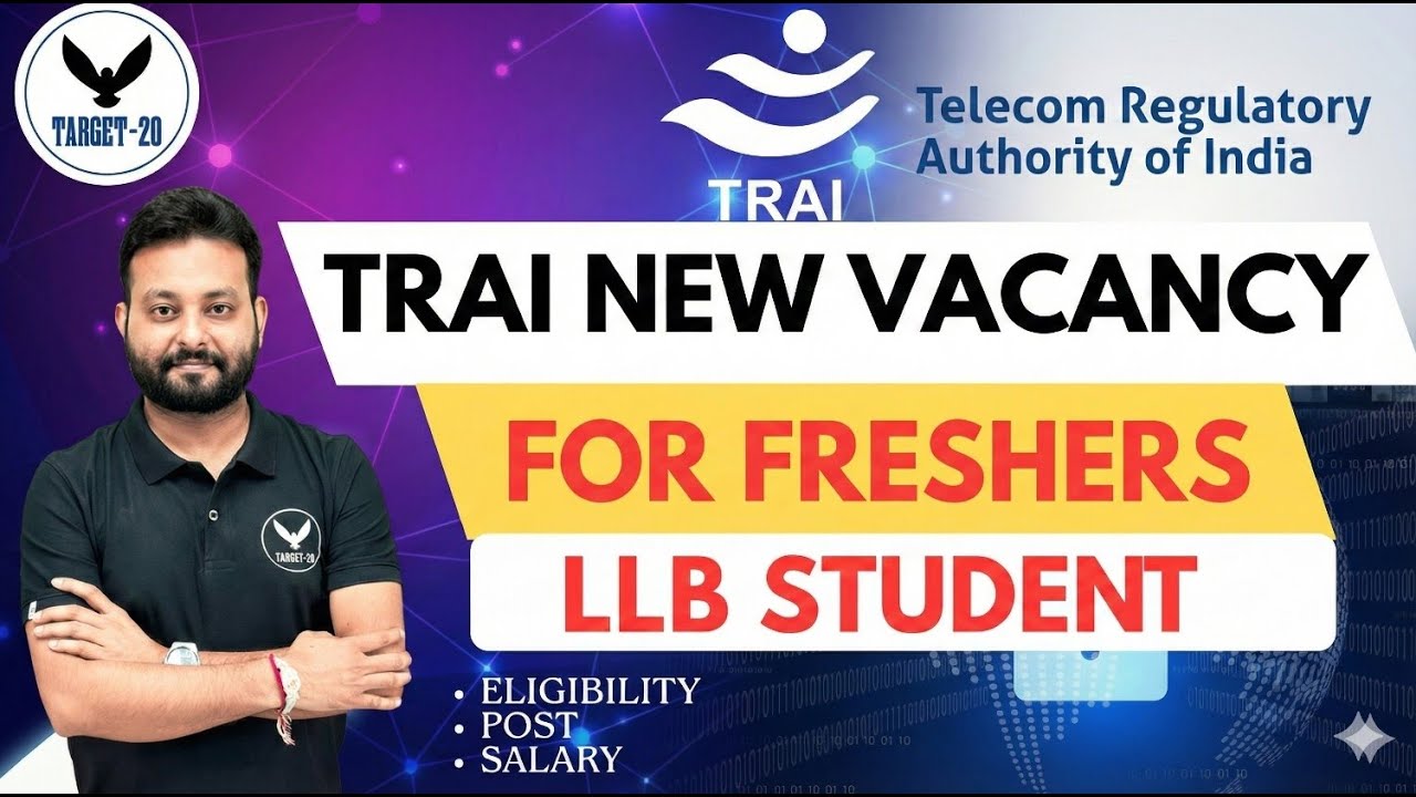 TRAI New Vacancy 2025 | Salary ₹88,000 | No Exam | Best Govt Job for Law Students LLB