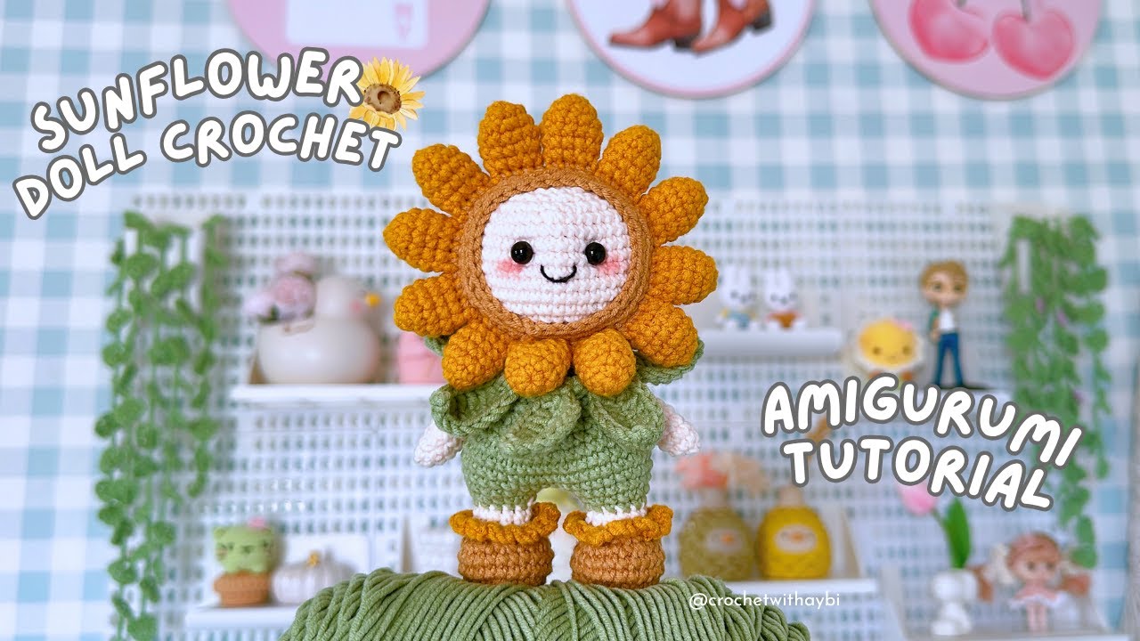 Sunflower Doll Crochet Part 1 | Free Amigurumi Pattern & Tutorial | How to Crochet Sunflower Doll