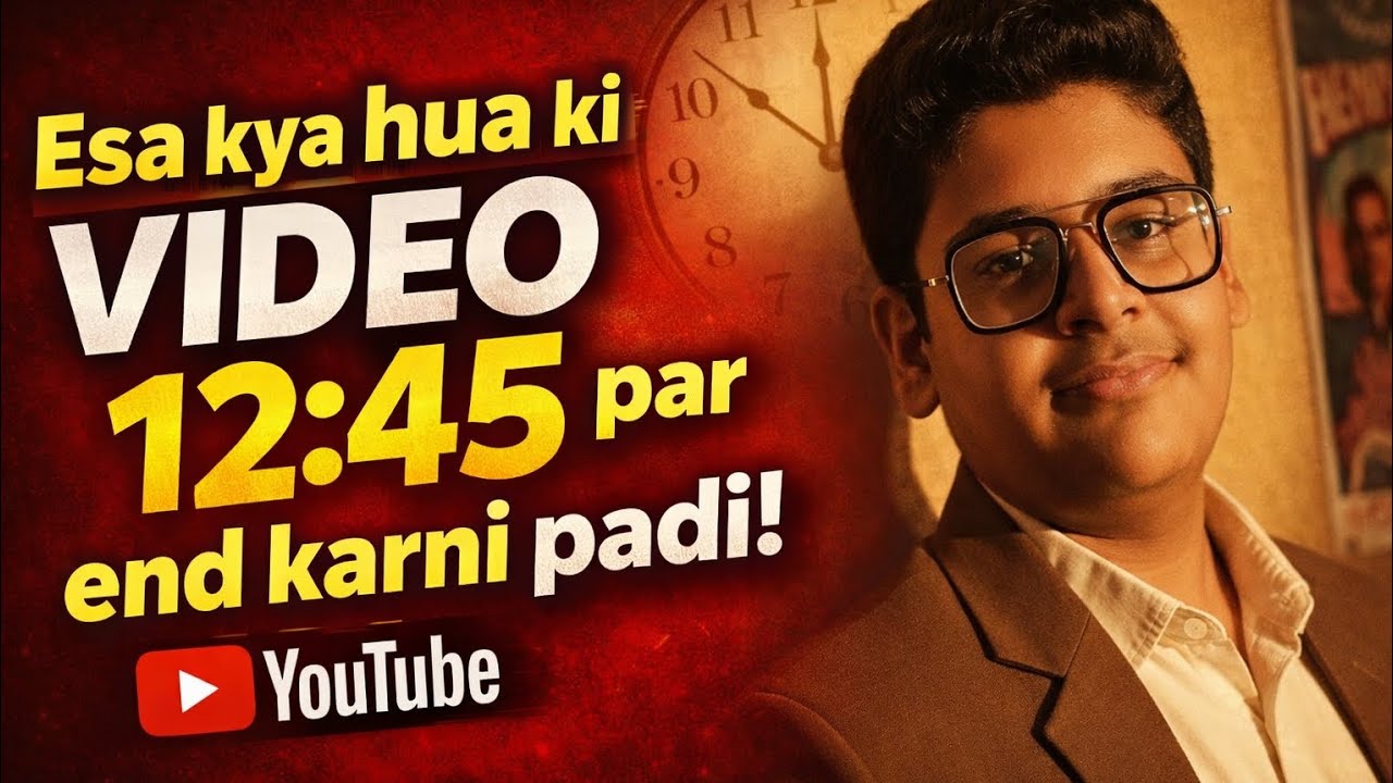 Esa kya hua ki Video 12:45 par end karni padi 🤔