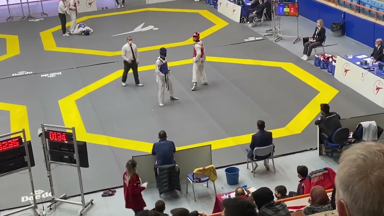 Emircan Turan (İstanbul) Alihan Doğru (Ankara) Büyükler Türkiye Taekwondo Şampiyonası 2022 63 kg