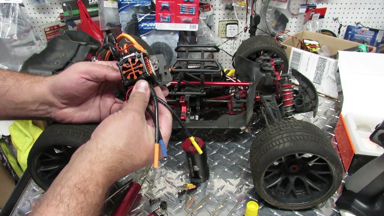 Motor & ESC installation on a Arrma Kraton EXB Extreme Bash Roller 1/8th scale