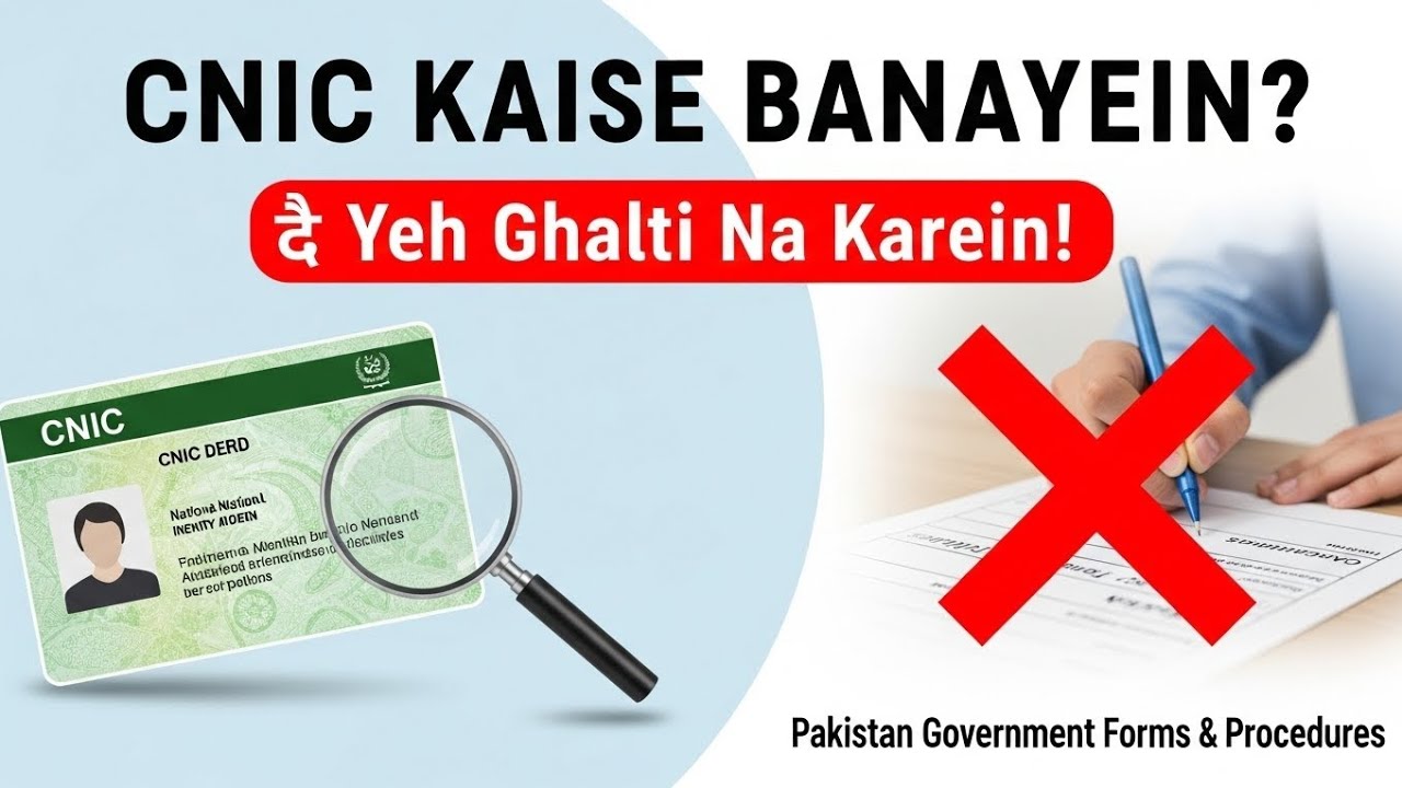CNIC Banane Ka Tarika 2025 - 2026 | NADRA CNIC Step by Step Urdu Guide 