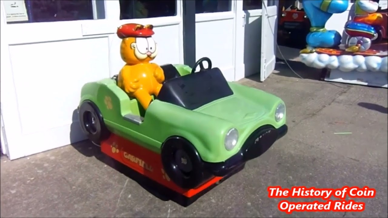 1990s Jolly Roger Coin Operated Car Kiddie Ride - Garfield