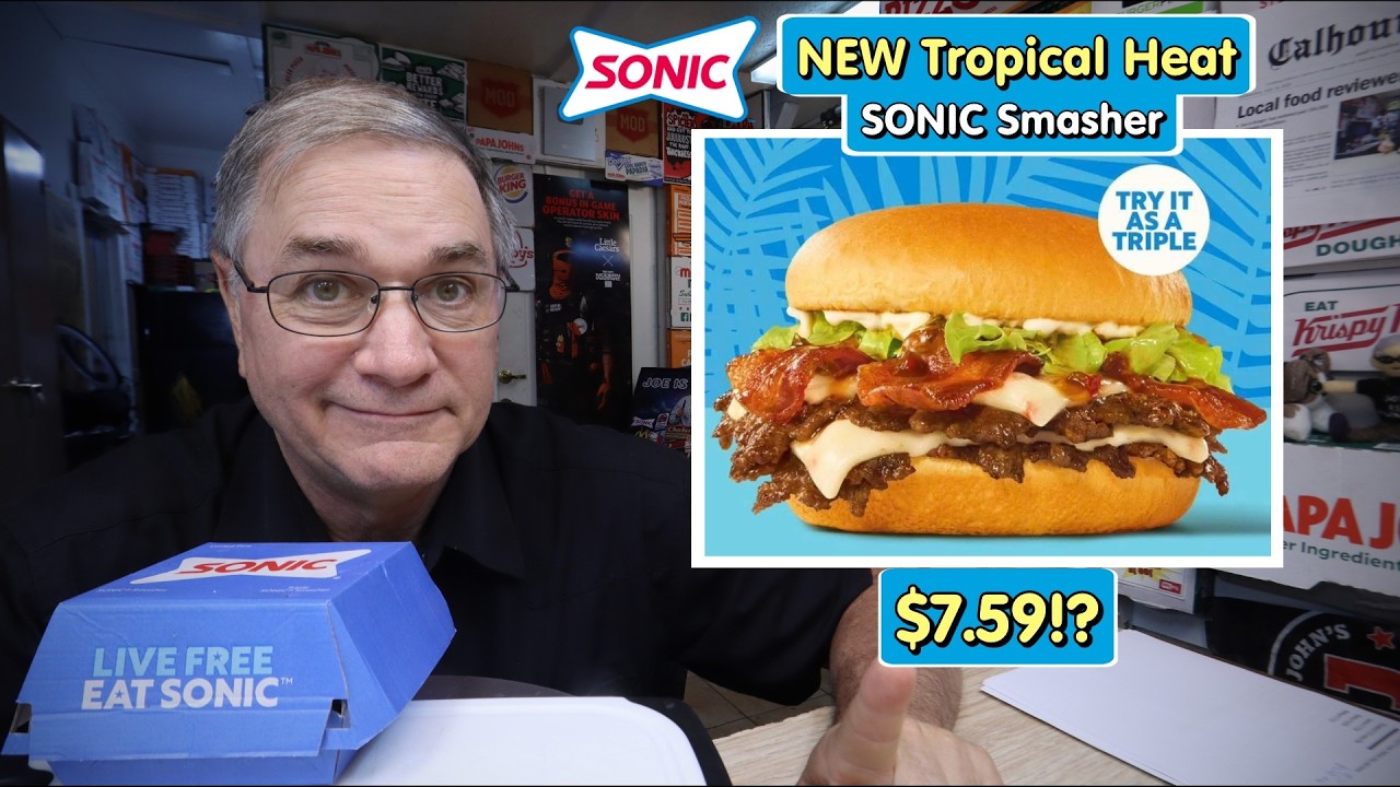 Sonic NEW Tropical Heat SONIC Smasher Testbericht 7,59 $ 870 Kalorien 🌡️⚖️ Joe hat Hunger