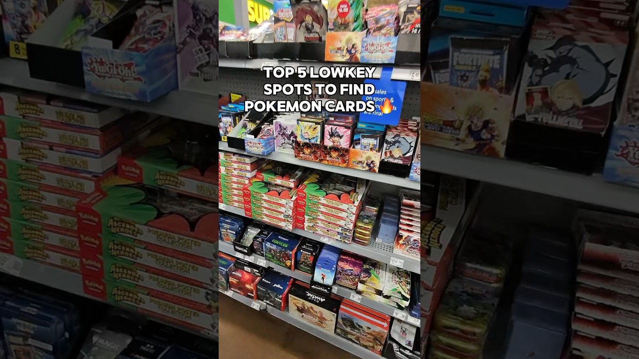 TOP 5 LOWKEY SPOTS TO FIND POKEMON CARDS 🔥 #pokemon #pokemontcg #pokemoncards #pokemoncommunity