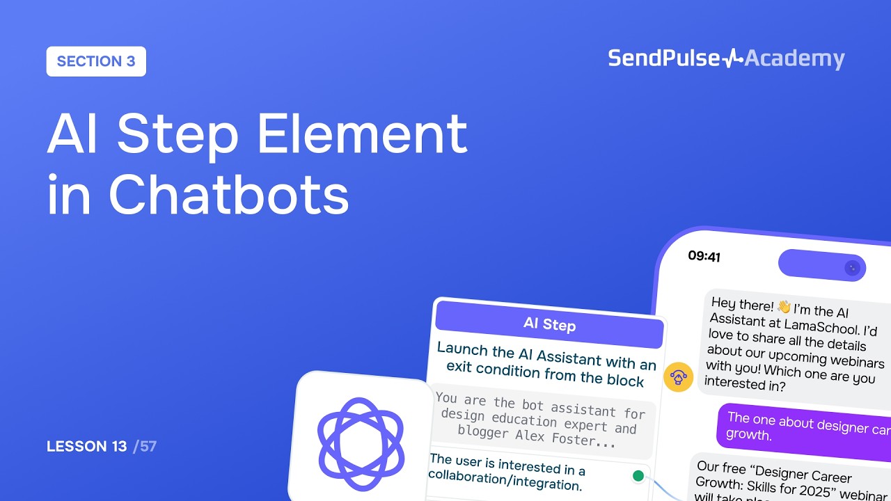 Lesson 13: AI Step Element in Chatbots | Free Chatbot Course