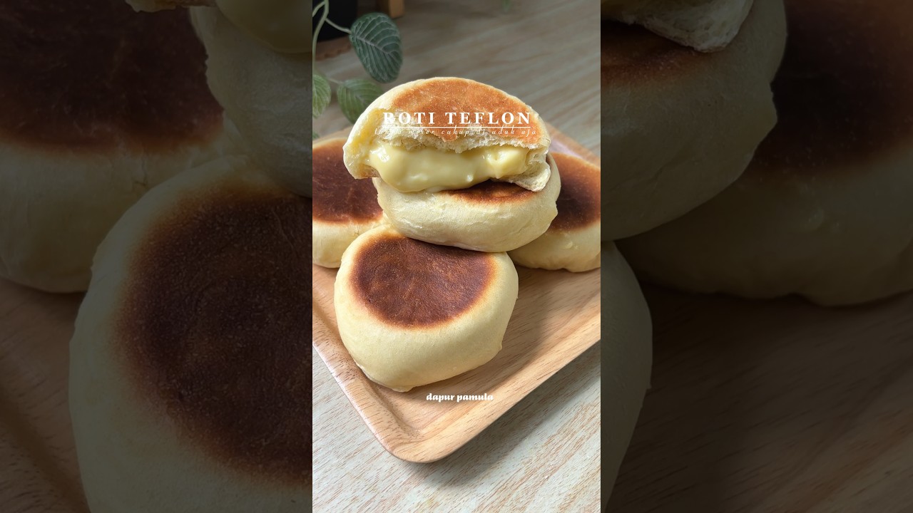 ROTI TANPA OVEN TANPA MIXER TANPA DIULENI! #rotiteflon #rotitanpaulen #rotitanpaoven #rotitanpamixer