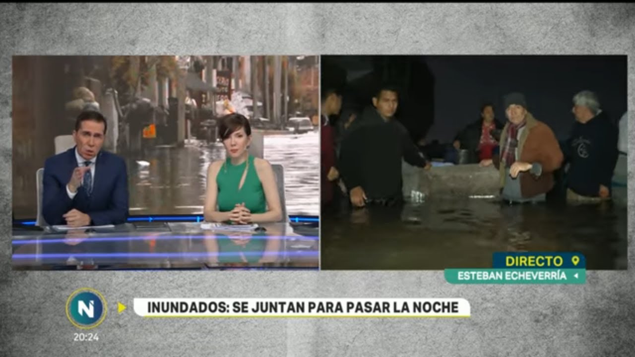 INUNDACIONES en ESTEBAN ECHEVERRÍA - Telefe Noticias