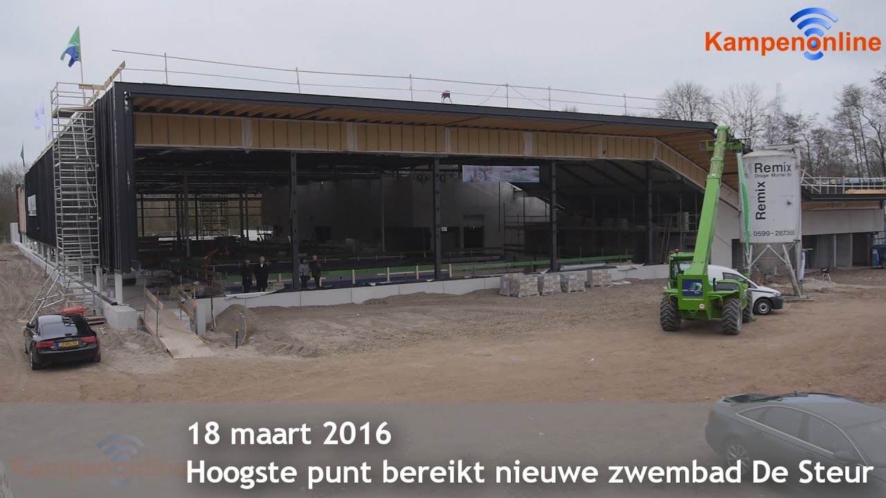 Rondje in nieuwe zwembad De Steur in aanbouw