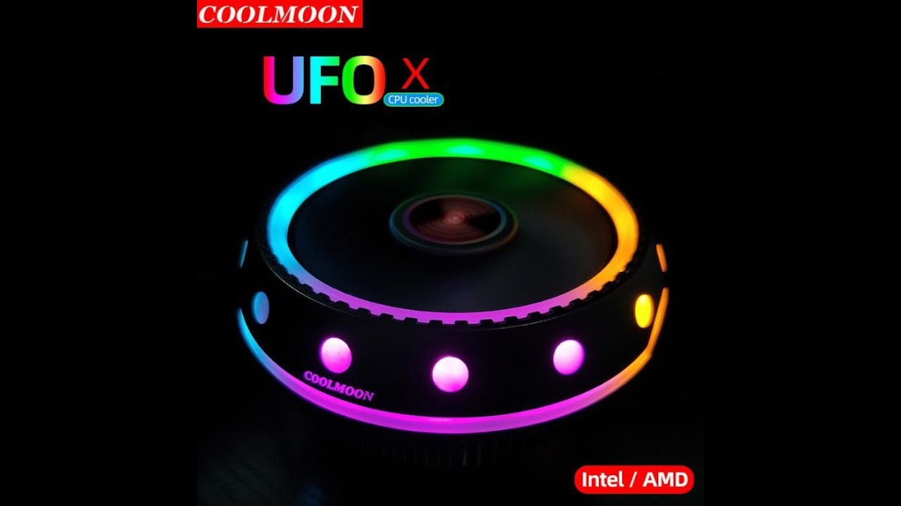 How to Mount and Install CoolMoon ufoX RGB CPU Fan and HeatSink