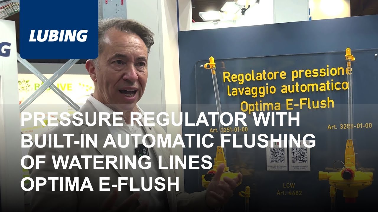 Pressure Regulator with Automatic Flushing of Watering Lines OPTIMA E-FLUSH - LUBING