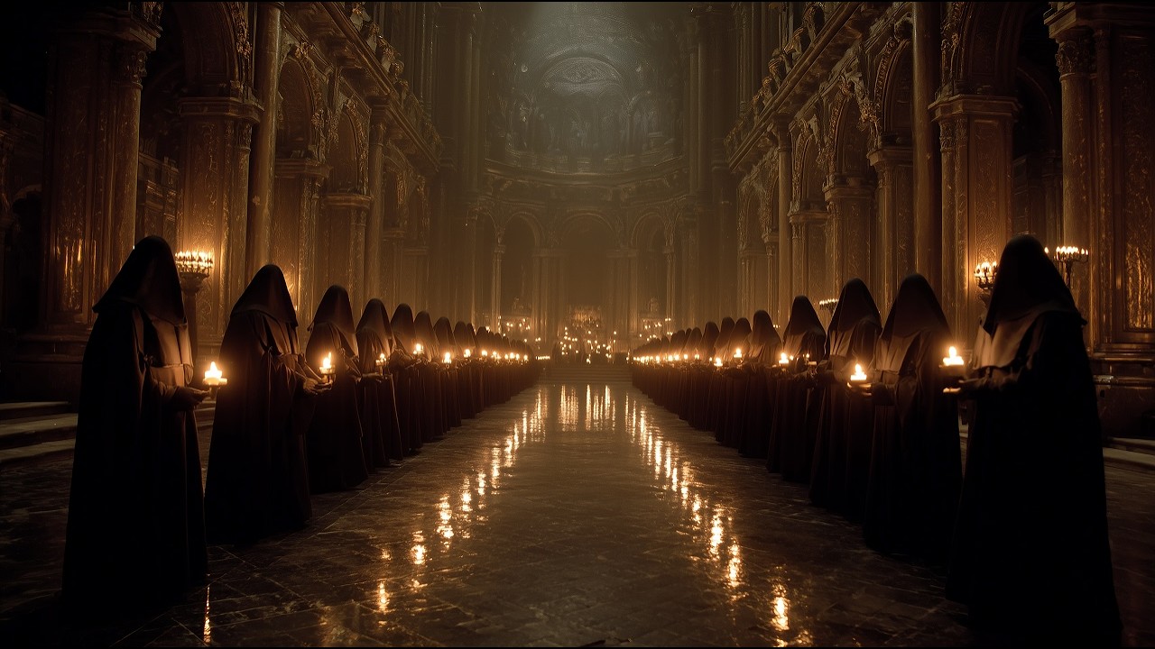 12 HOURS Distant Church Bells & Sacred Ambient 🗝️ Deep Sleep in an Ancient Vault