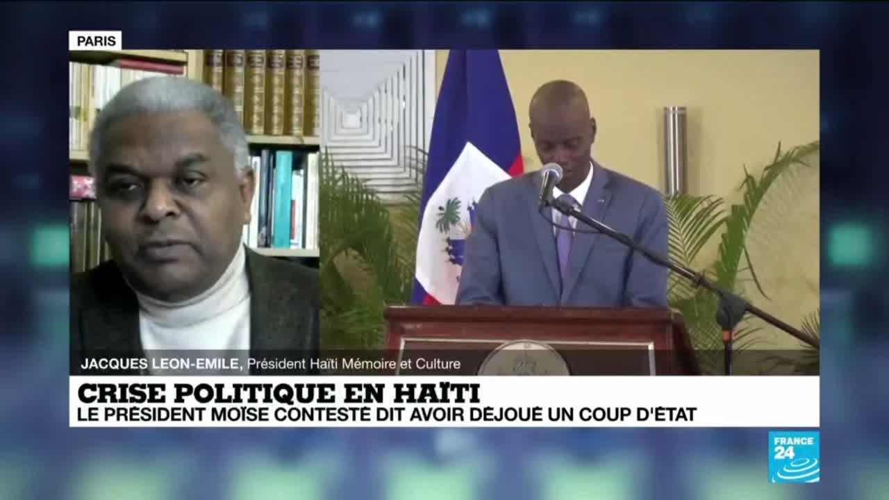 Crise politique en Ha&iuml;ti : le pr&eacute;sident Mo&iuml;se contest&eacute; dit avoir d&eacute;jou&eacute; un coup d'&Eacute;tat