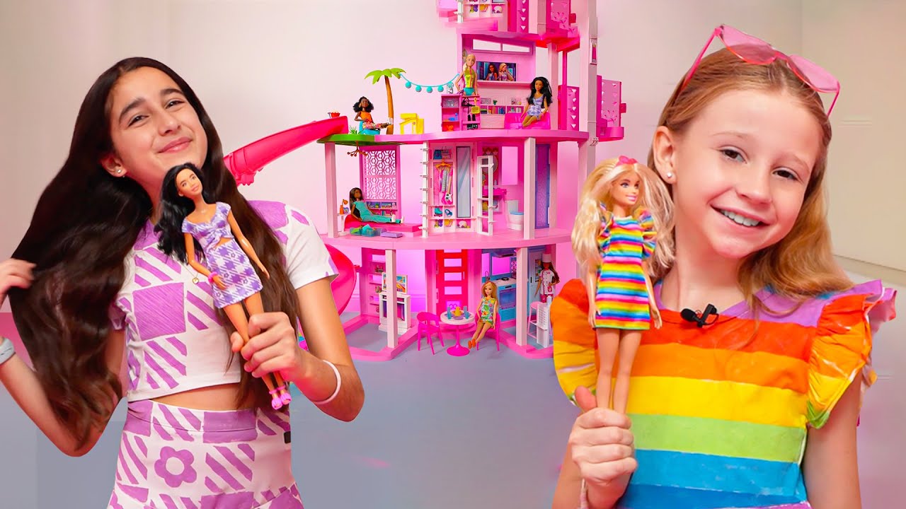 ¡Una casa de muñecas gigante! Barbie y sus nuevas aventuras. Nueva historia sobre Nastya para niños.