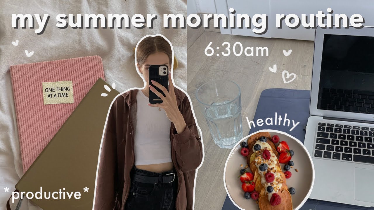 MOJA WAKACYJNA PORANNA RUTYNA O 6 RANO *that girl morning routine, zdrowe & produktywne nawyki*