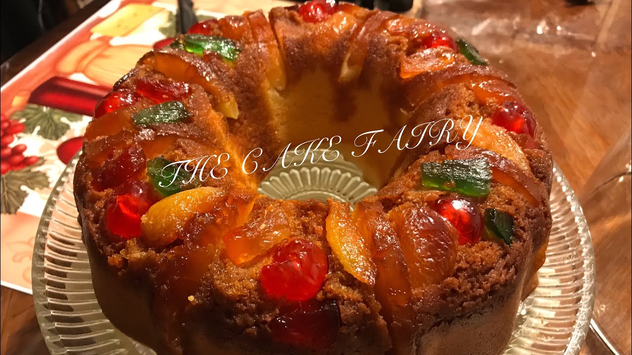 Rosca de reyes en panque (pound cake ) ingredients on ingles on the box below