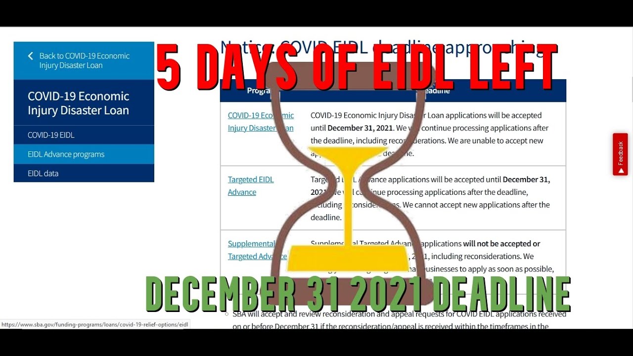 ⏱️5 Days EIDL Left Submit SBA 💲10000 Targeted 💲5000 Supplemental Deadline 12/31 💲15000 + Your Loan