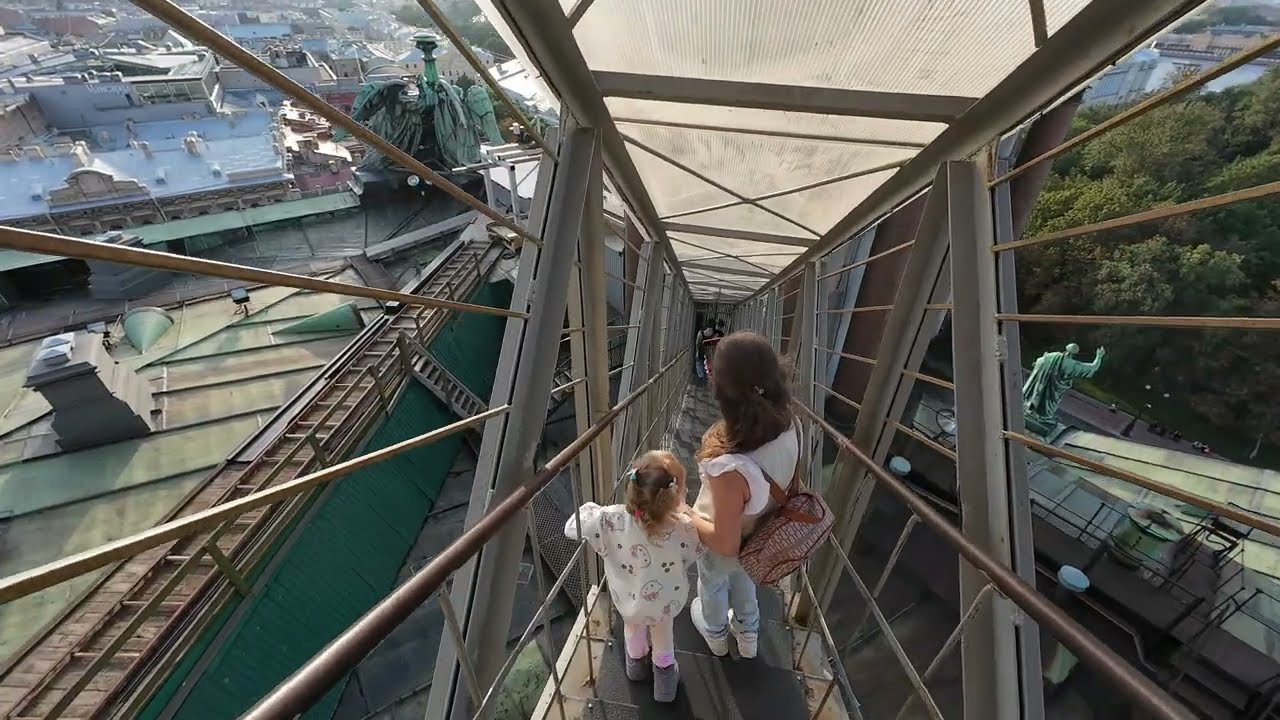 Climb onto the top of St. Isaac's Cathedral in St. Petersburg, Russia