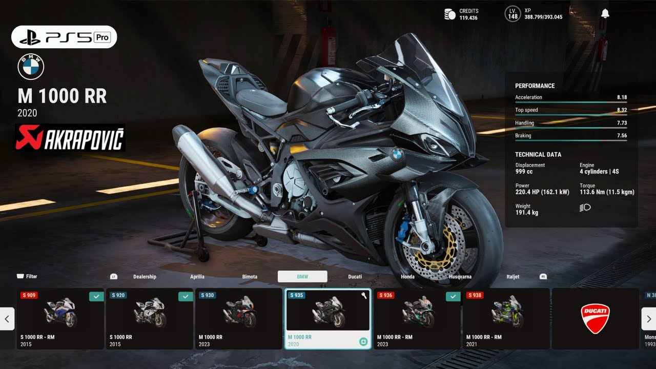 RIDE 5 | Customize Full Carbon BMW M1000RR Akrapovic Gameplay [4K PS5 Pro]