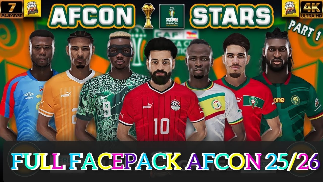 RELEASED 🔥AFCON MEGA FACEPACK FC26 CONVERTED TO FIFA 16 MOBILE|| HIGH QUALITY MOD 