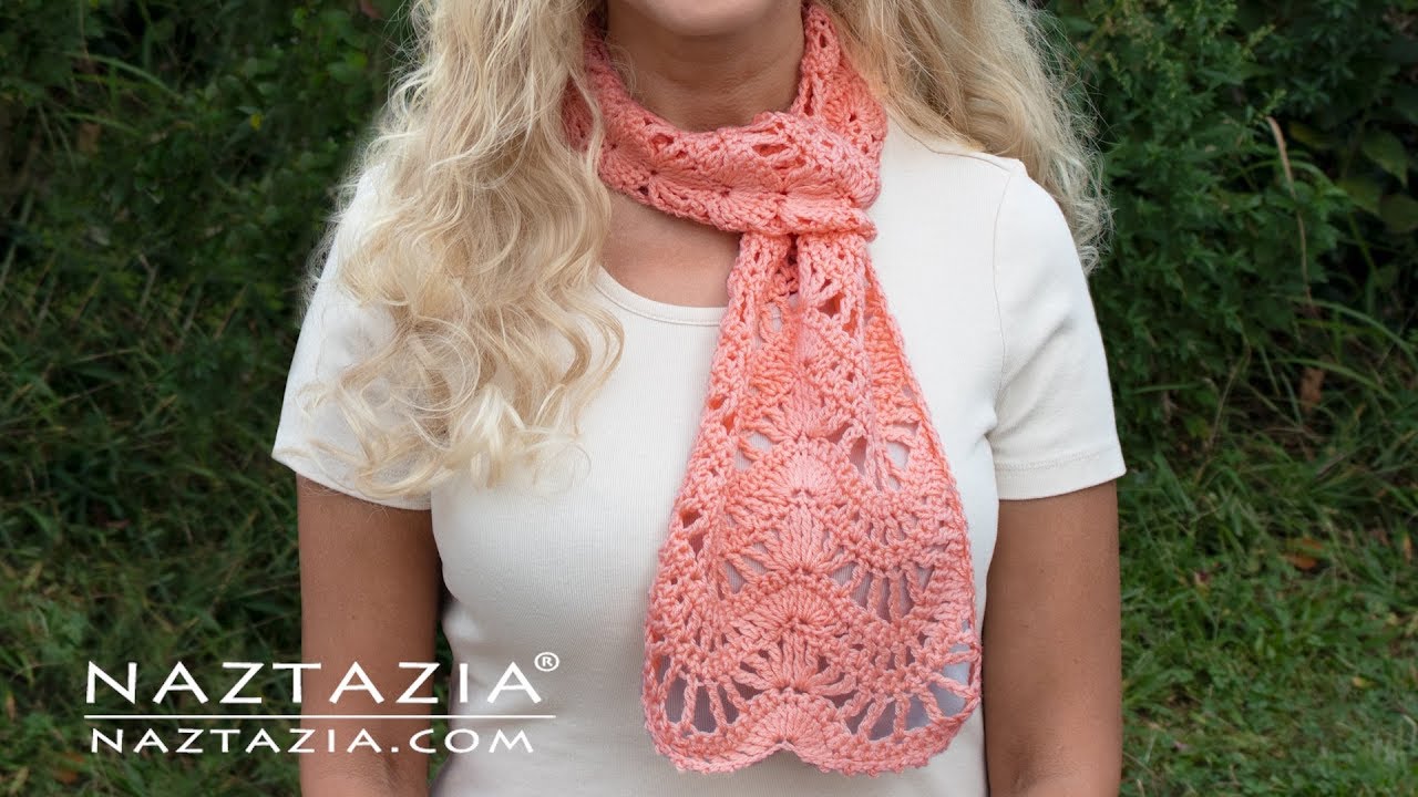 HOW to CROCHET ANNIVERSARY SCARF by Naztazia