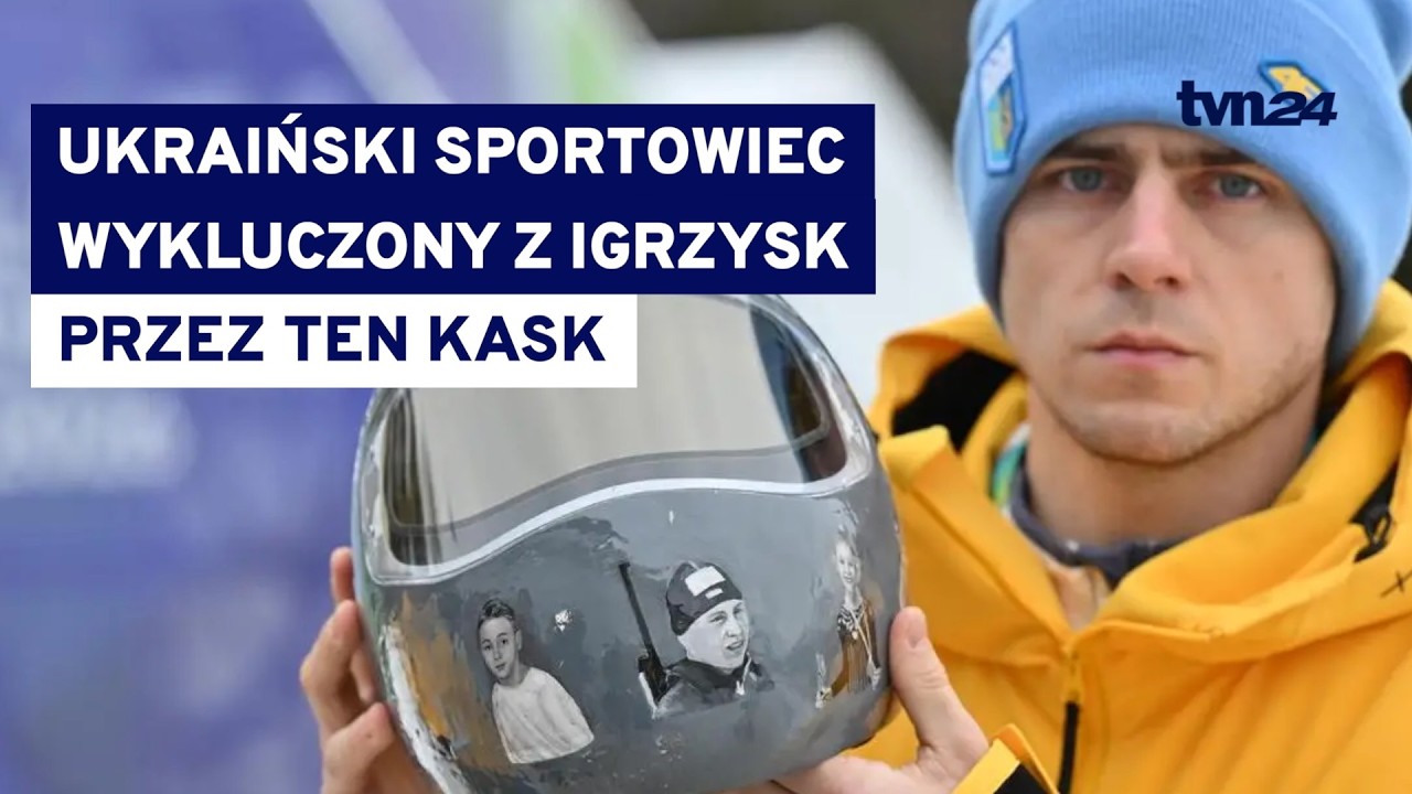 Wykluczony za kask z wizerunkami poległych w wojnie ukraińskich sportowców. 