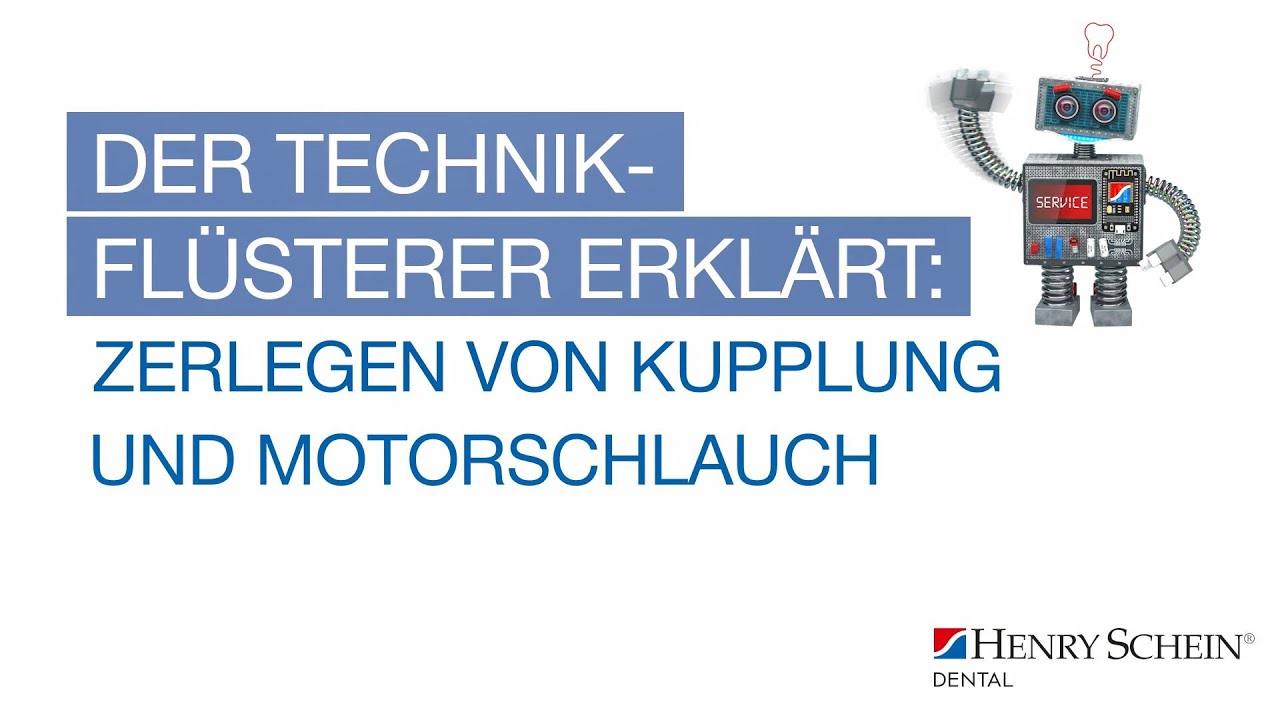 Zerlegen von Kupplung und Motorschlauch an der Behandlungseinheit