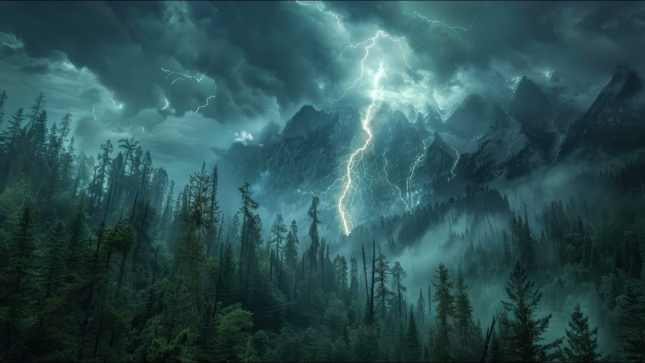 Forest Rain & Thunder 🌧️ | Study, Focus & Deep Concentration Ambient Sound 4K