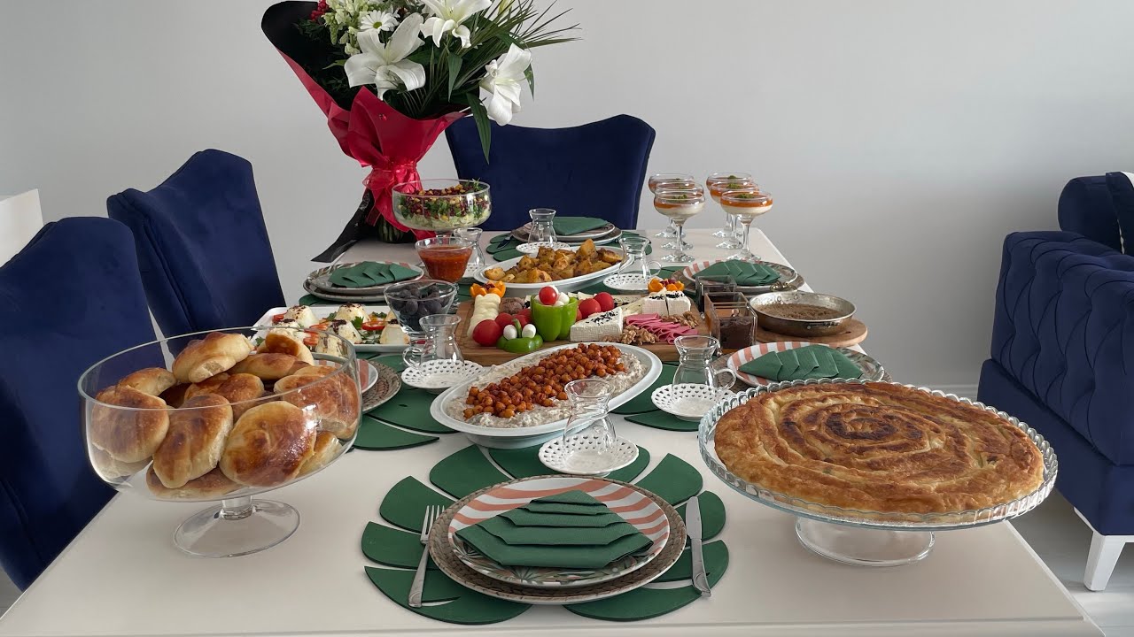 MİSAFİRLİ KAHVALTI HAZIRLIĞI 😍MASA DÜZENİ 💐Kahvaltılık Tarifler Peynir Tabağı  ve Peçete Katlama
