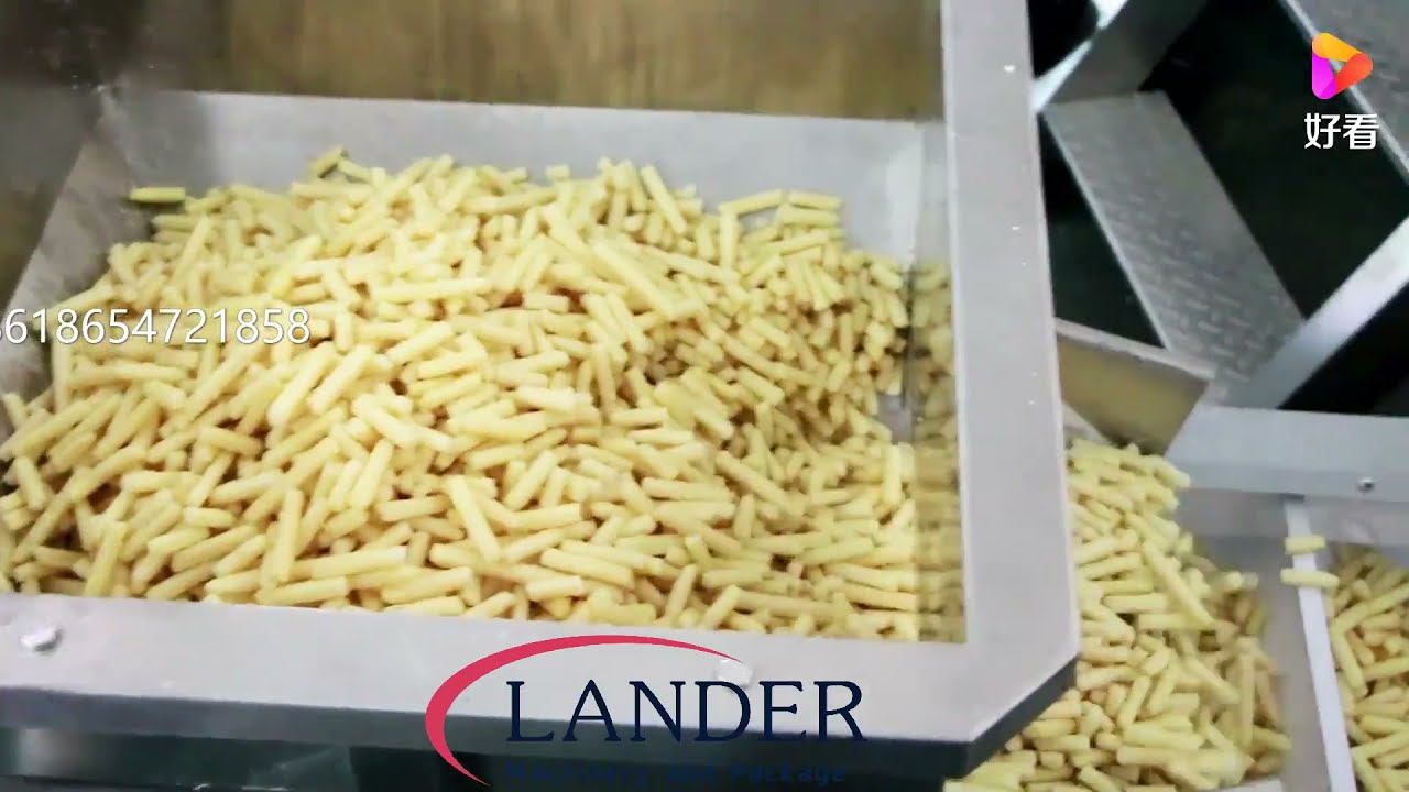French fries packaging machine with nitrogen filling function