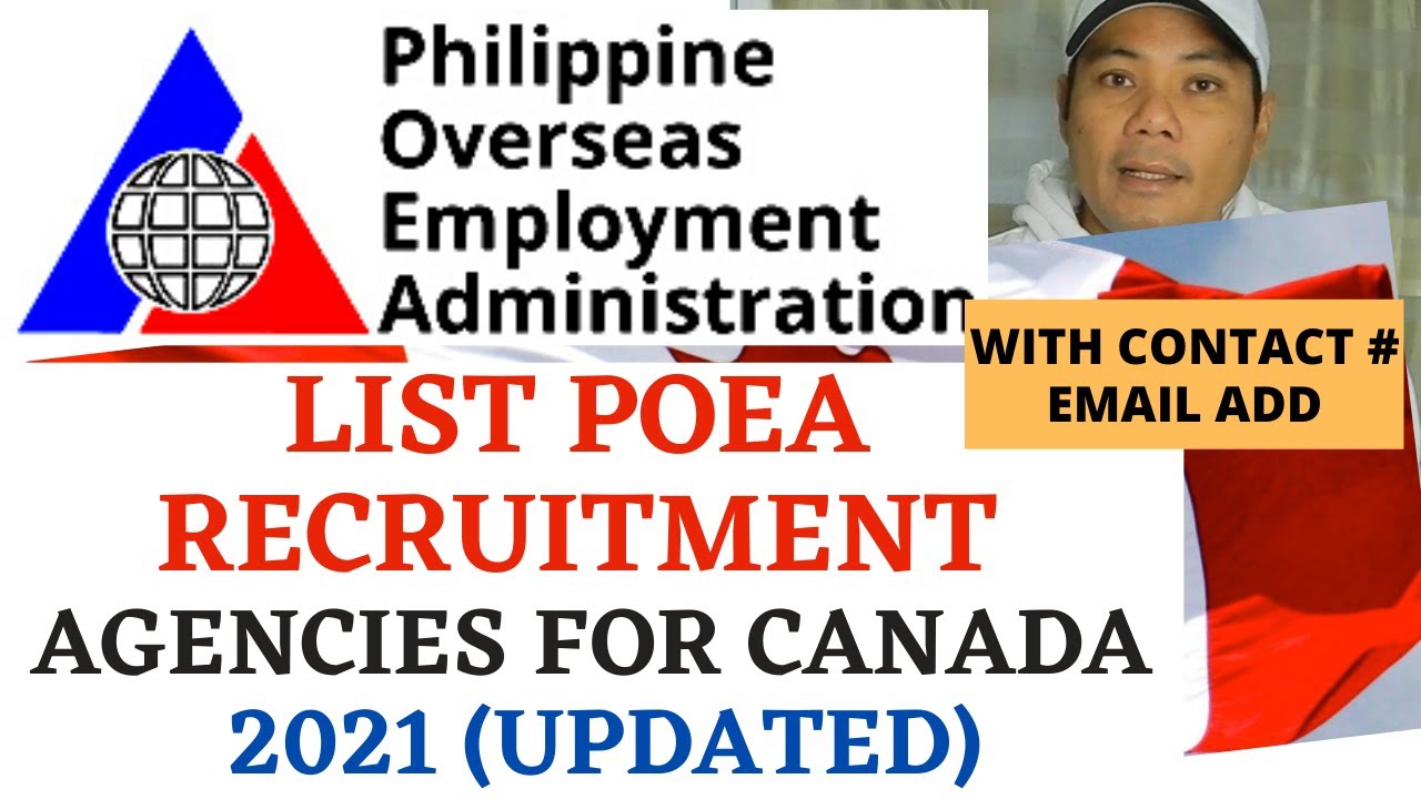 25 LEGIT AGENCIES With JOB ORDER IN CANADA | POEA Recruitment Agencies for Canada UPDATE 2021