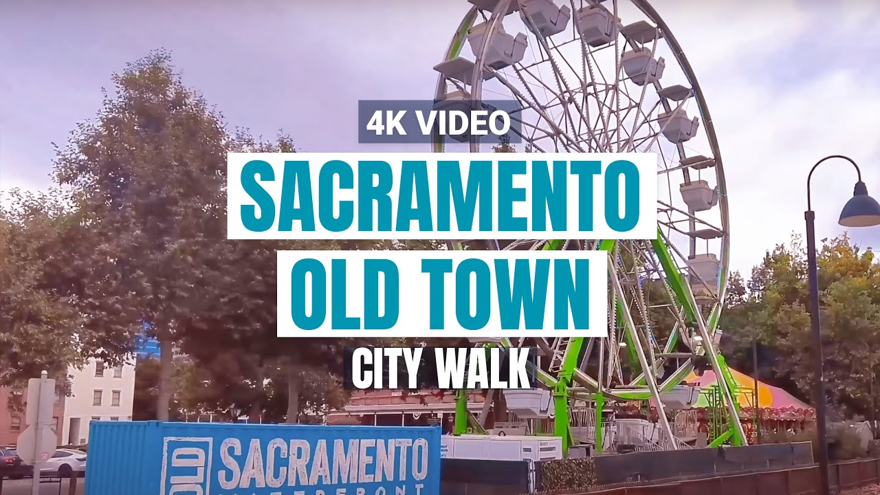 [4K] Old Town Sacramento Walk Tour: Strolling Through Time #4k