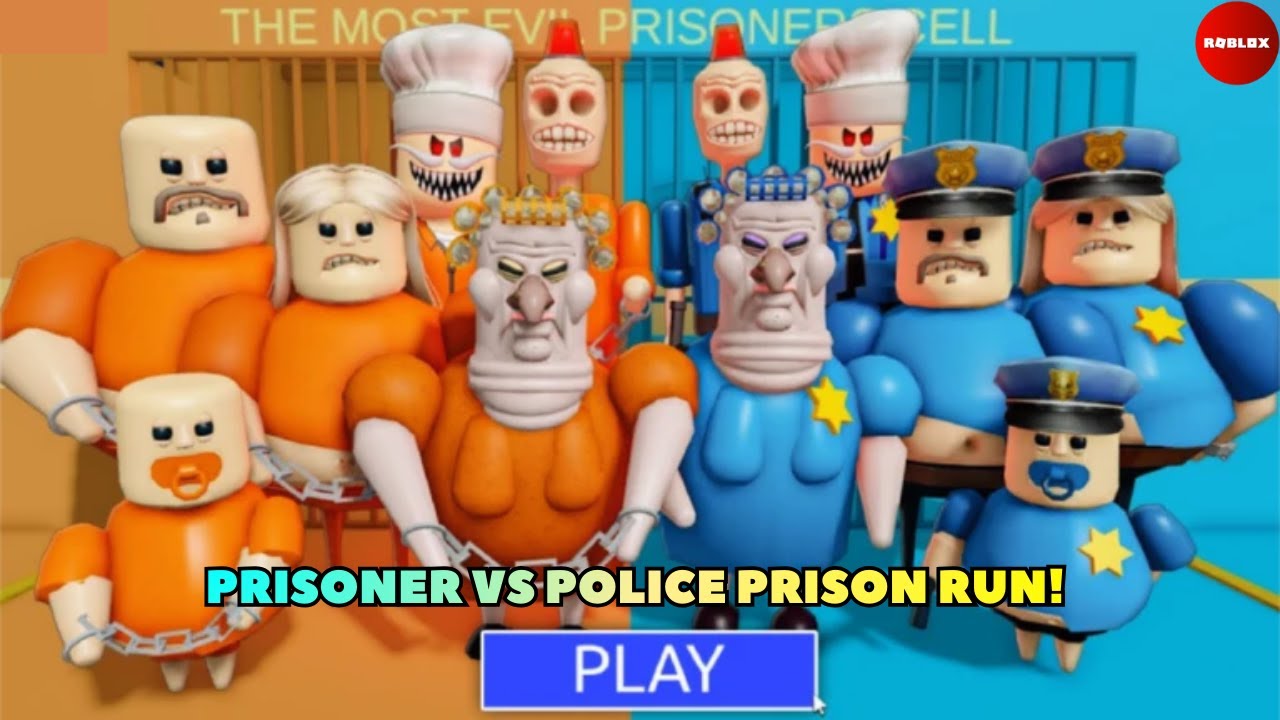 PRISONER VS POLICE PRISON RUN! (Obby)FULL GAMEPLAY #roblox