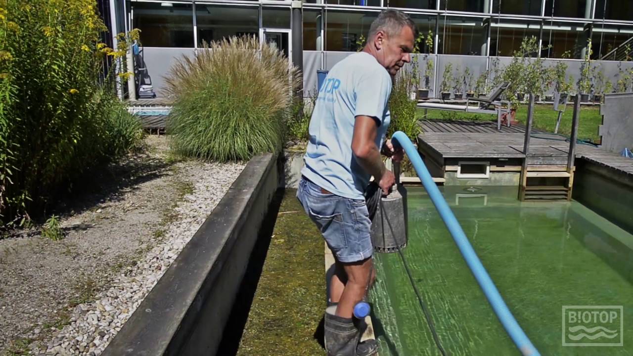 BIOTOP Natural Pools - Regenerationsbereich entleeren und sp&uuml;len