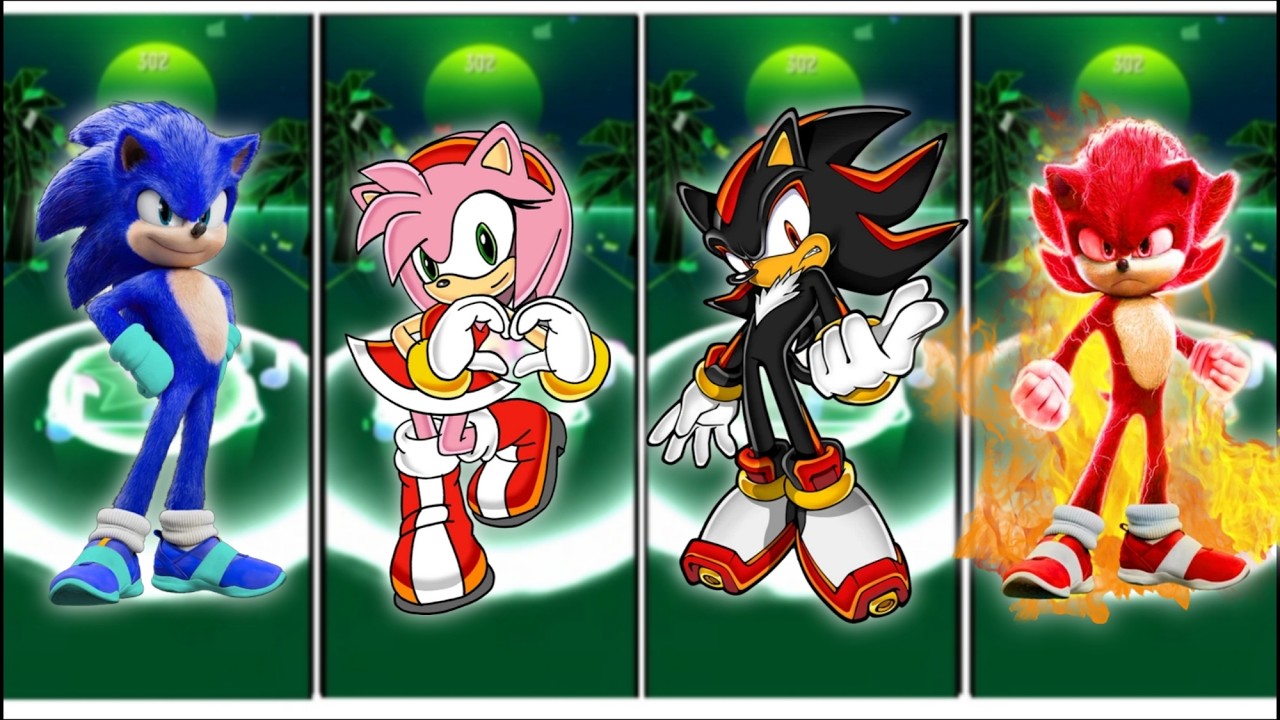 Sonic vs Amu Rose vs Shadow vs Sonic - Tiles hop
