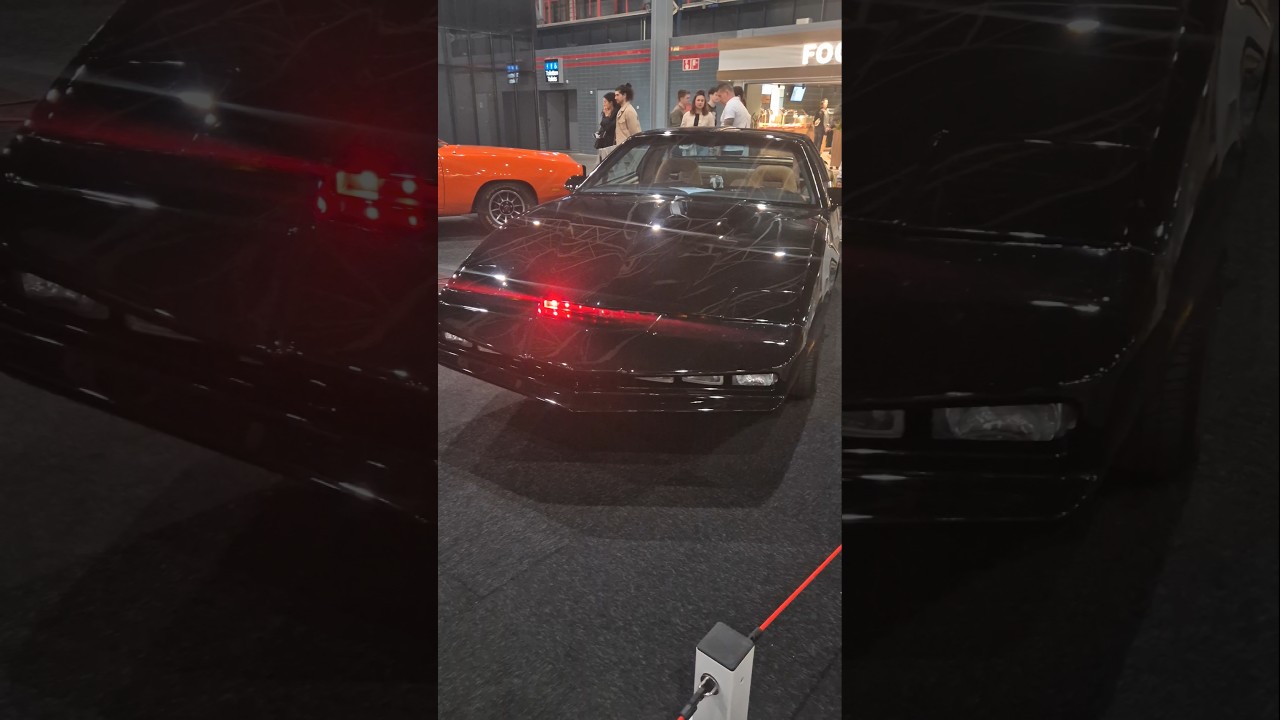 Pontiac Firebird (kitt) from the movie The Knight Rider replica at car event Classiqa 2025 