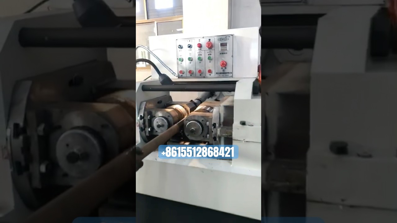 Hydraulic 2-roll thread rolling machine #threadrollingmachine #shorts