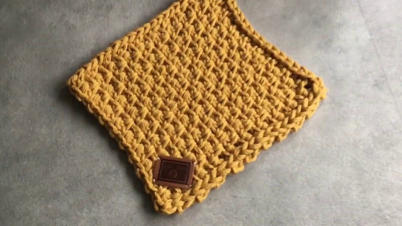 Haakpatroon pannenlap Chunky Cotton handmade by juf Sas