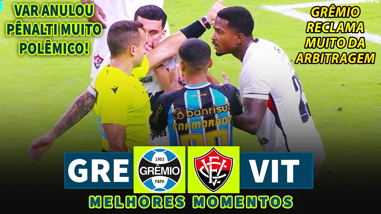 PÊNALTI POLÊMICO ANULADO PELO VAR | Grêmio x Vitória | Melhores Momentos | Brasileirão 2026