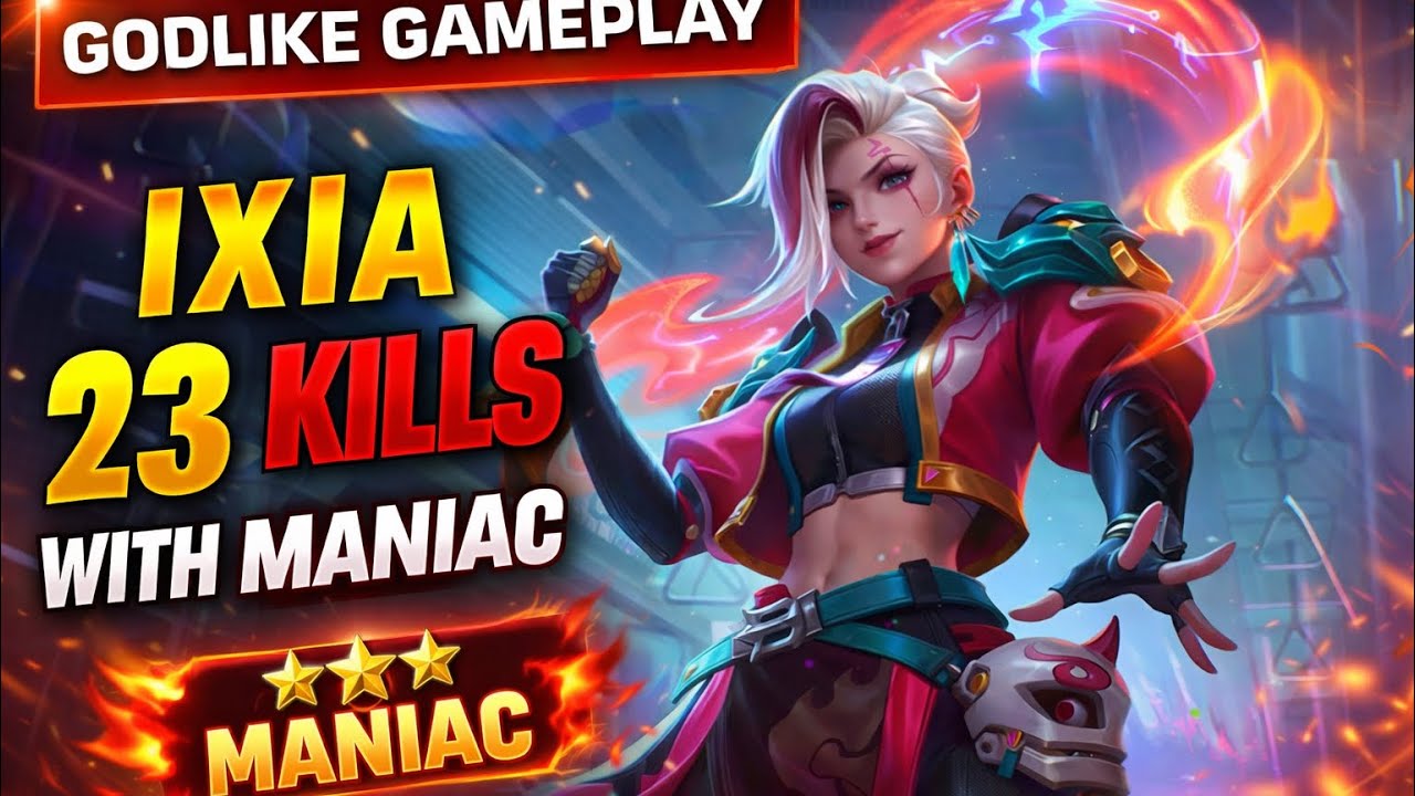 Ixia's 23 kills with Maniac || Moba Legends || #gaming #ixia #mlbb #mobilelegends #maniac #moba #fyp