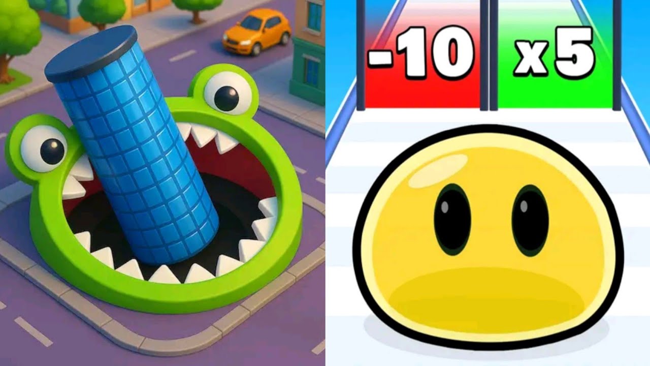 Hole.io VS Slimes Run Race Max All Levels Gameplay Android,iOS NEW UPDATE