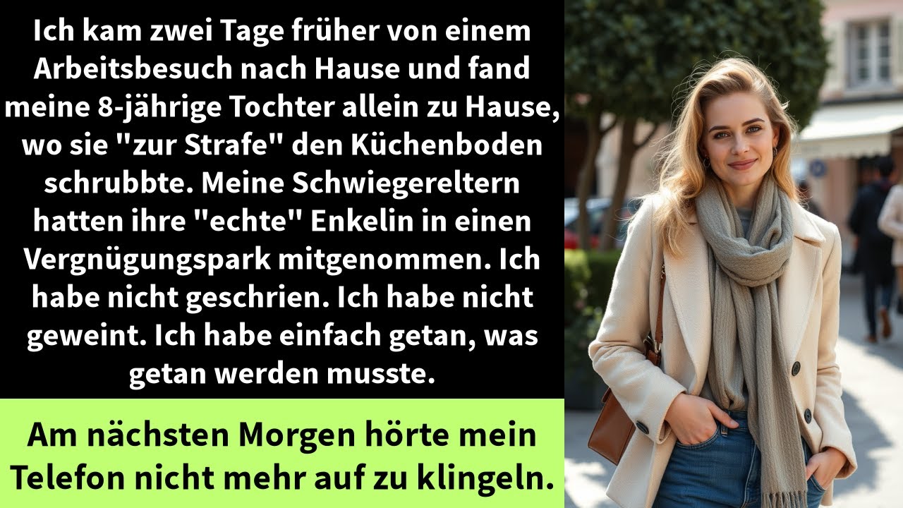 Ich kam zwei Tage früher von einem Arbeitsbesuch nach Hause und fand meine 8-jährige Tochter allein