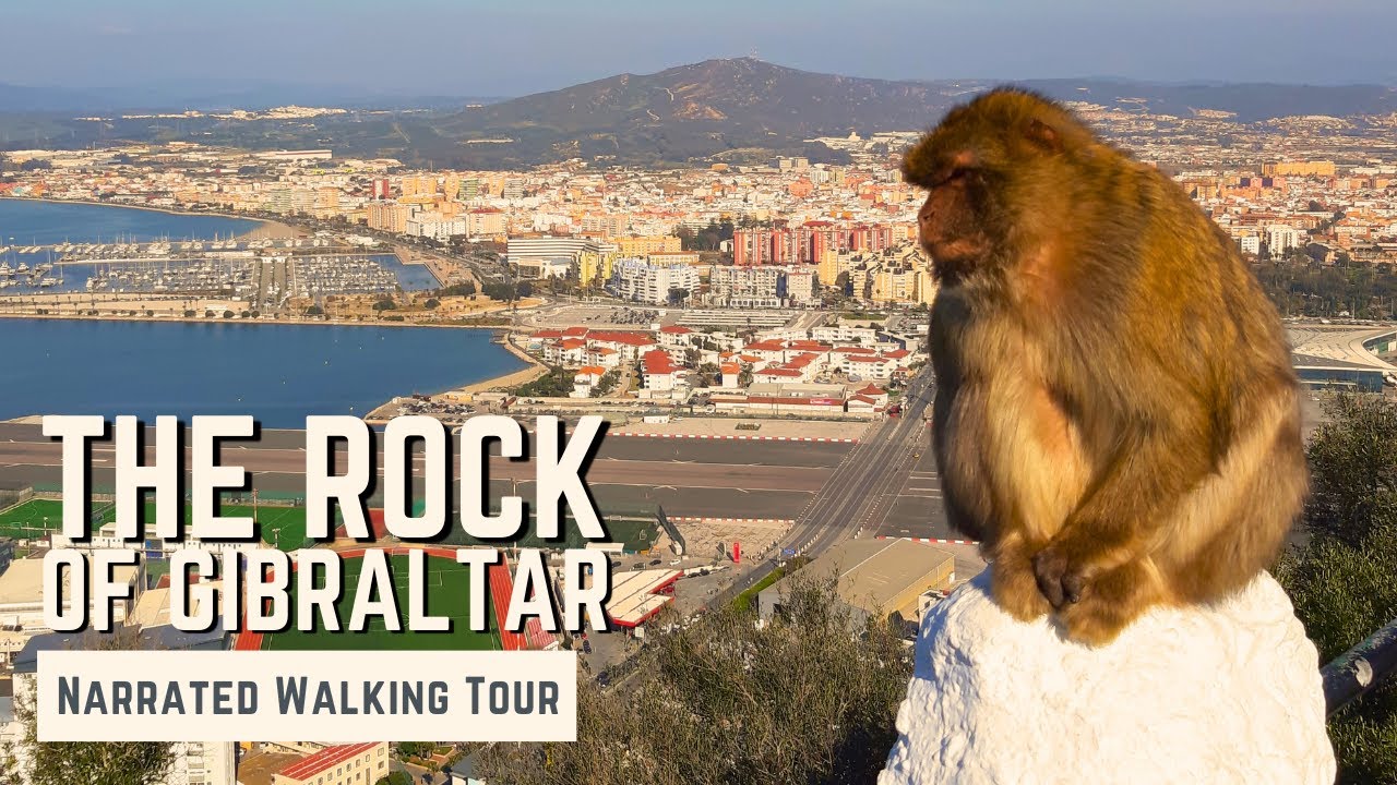 The Upper Rock, Gibraltar | 4K Narrated Walking Tour | Let's Walk 2023