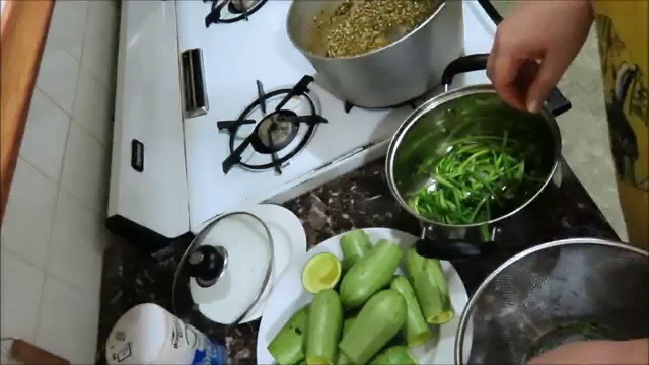 Stuffed zucchini Egyptian recipe Фаршированные кабачки по египетски Куса махши