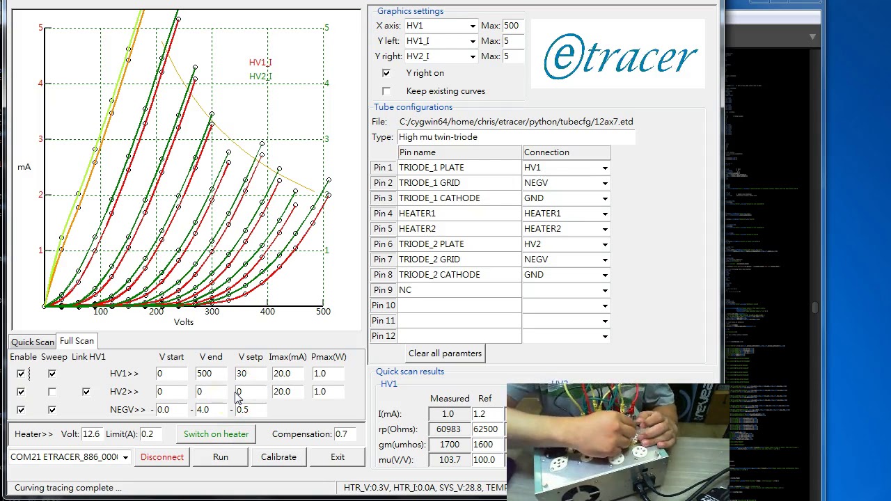 Testing tubes with etracer