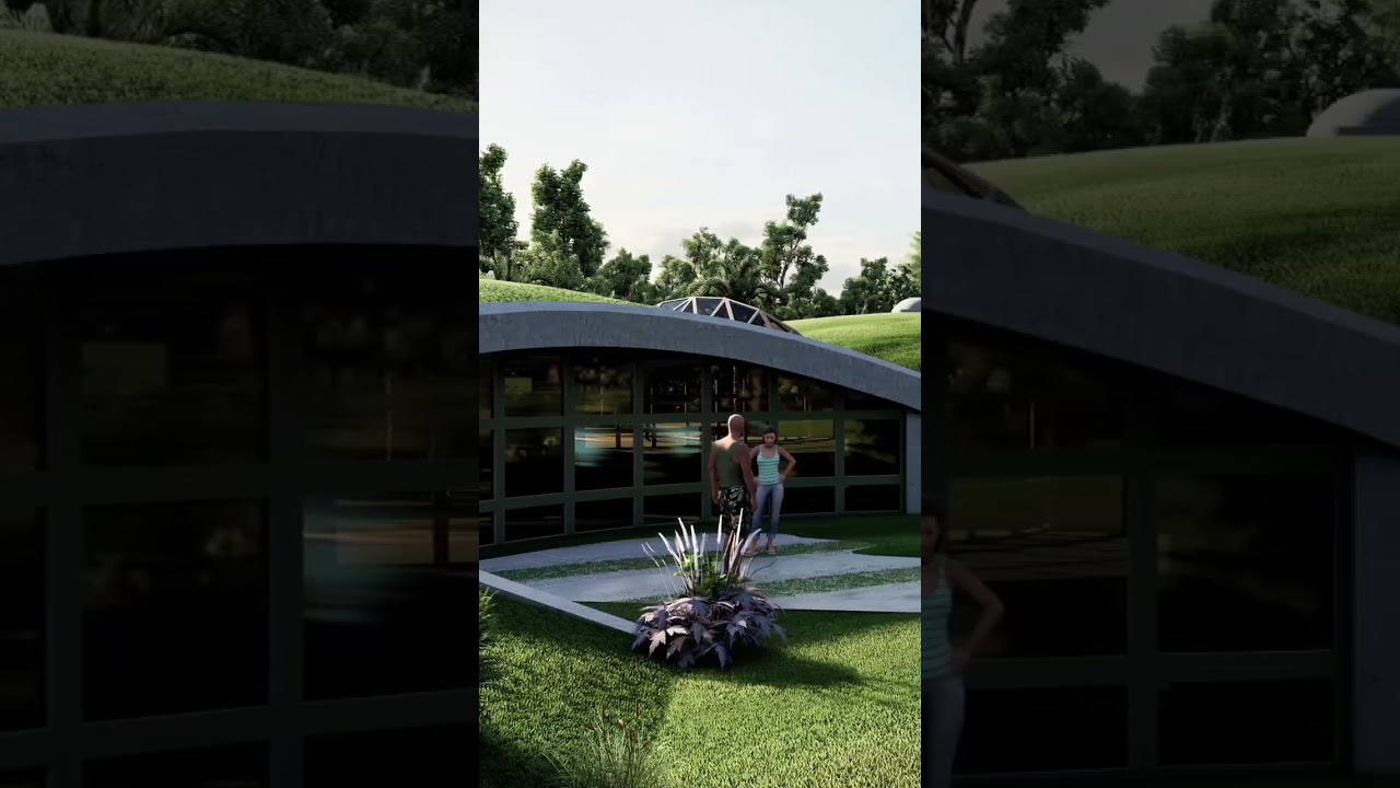 tunnel home concept. #futurehomes #ecofriendly #trending #junglehouse #grassroof #modern