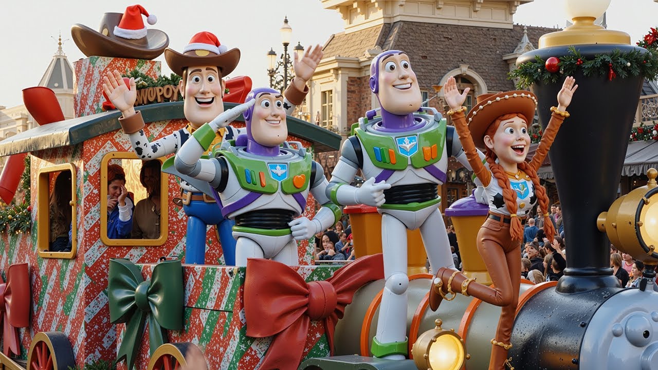 [4K] Magical Disney Christmas 2025 ✨ Walkthrough, Festive Parade, Characters & Night Fireworks