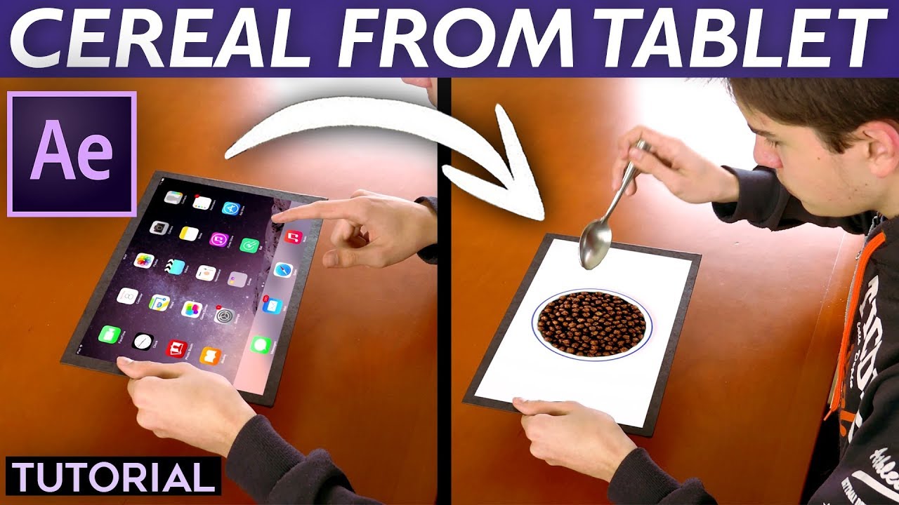 BREAKFAST FROM TABLET (Zach King Style) - After Effects VFX Tutorial