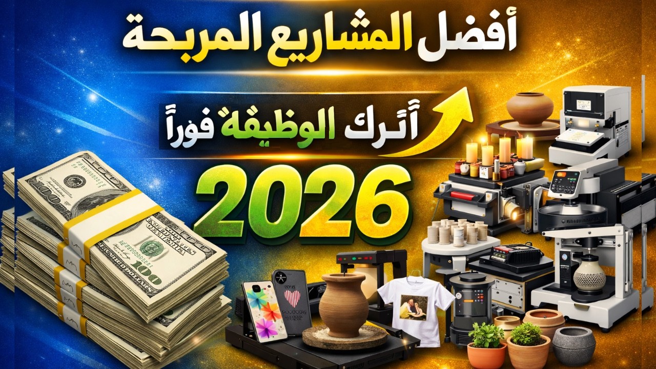 مشاريع صغيرة مربحة للمبتدئين 2026 💰 برأس مال 300$ فقط | افكار مشاريع صغيرة من المنزل 2026